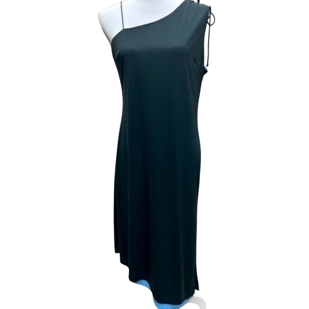 Express Little Black Dress Size 11/12 Blue One Shoulder Spaghetti Strap Classic